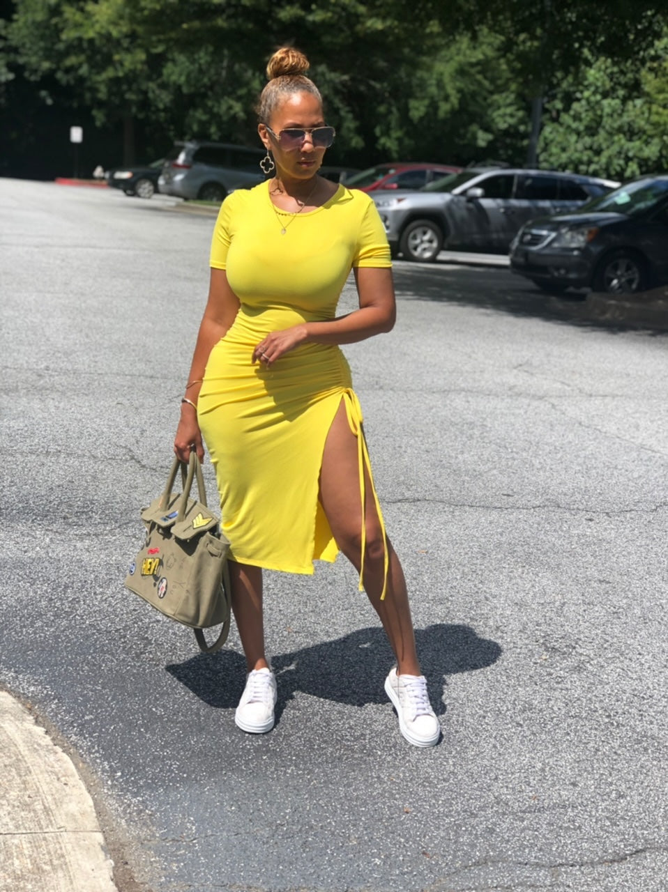 Pull Up On Me Dress - Yellow