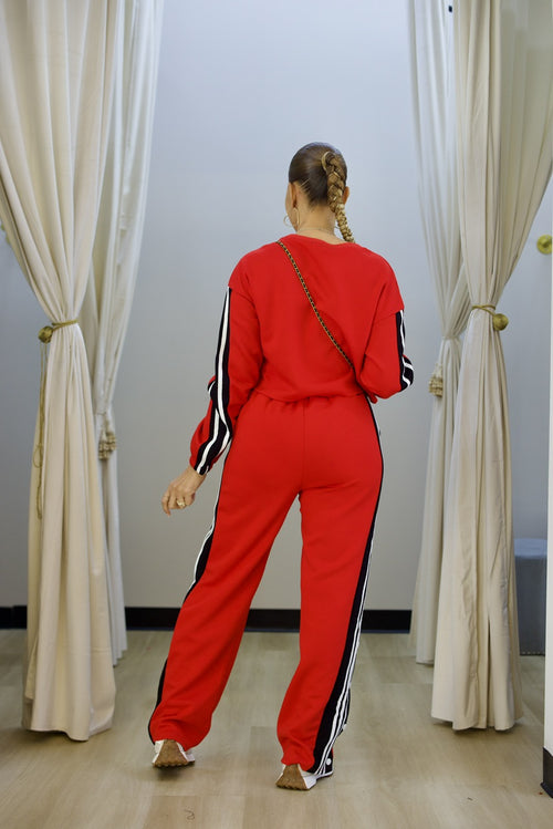 On Track Pant Set - Red (01)