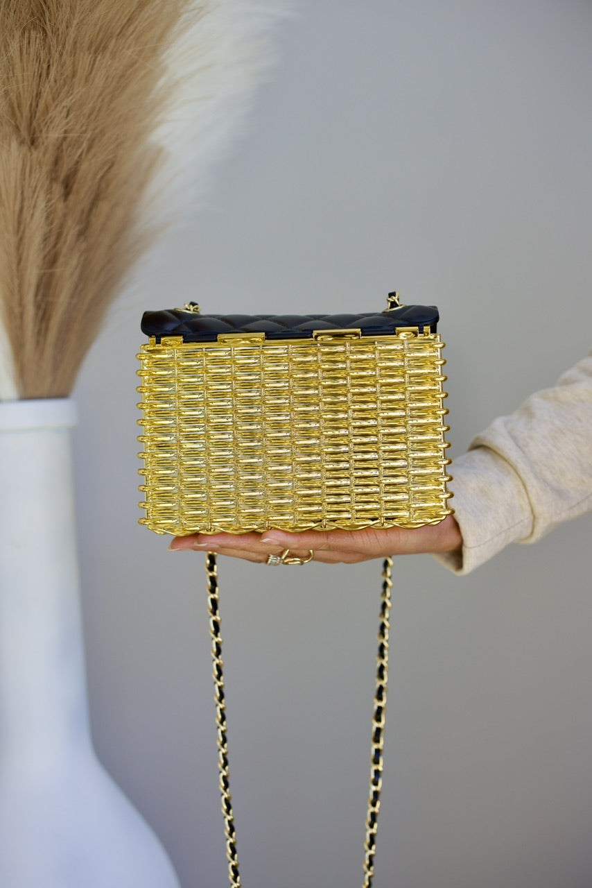 Lyons Caged Bag - Gold