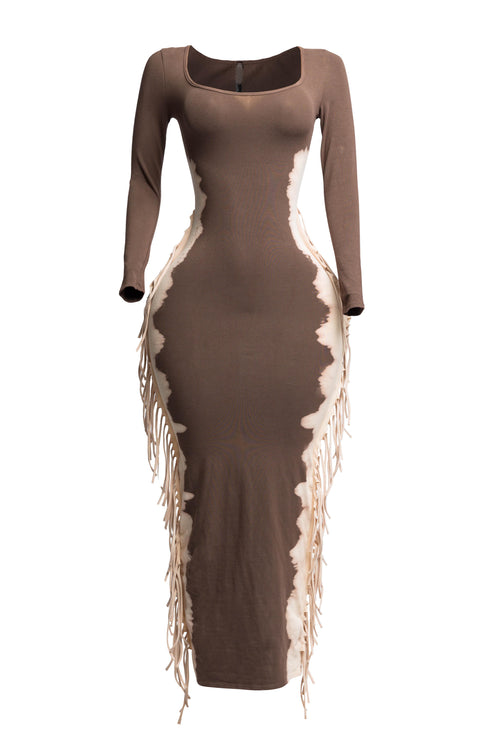 Lyric Fringe Dress - Nude (17)