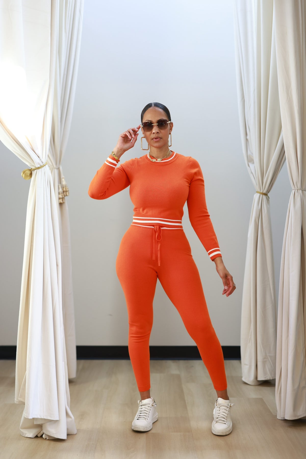 Claire Jogger Set - Orange