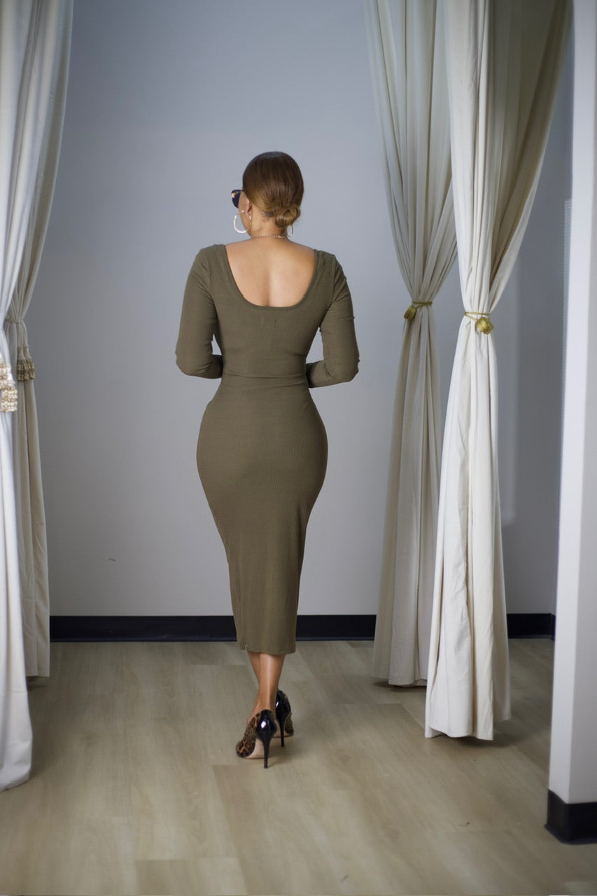 Mya Dress - Olive (F)