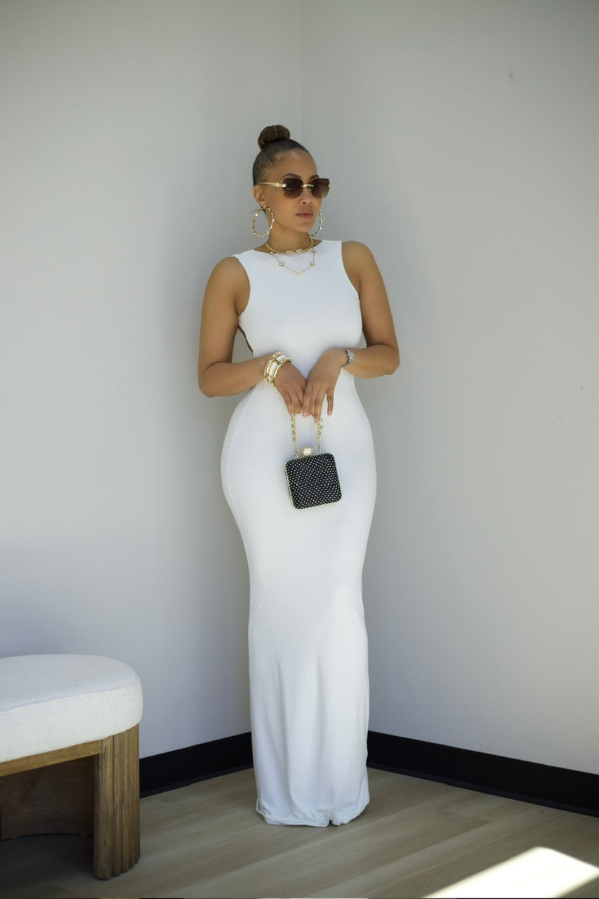 Bringing Sexy Back Maxi Dress - White