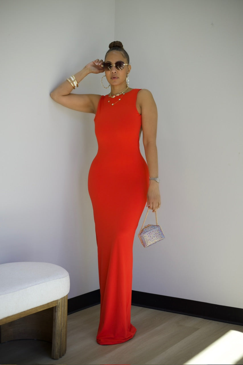 Bringing Sexy Back Maxi Dress - Orange