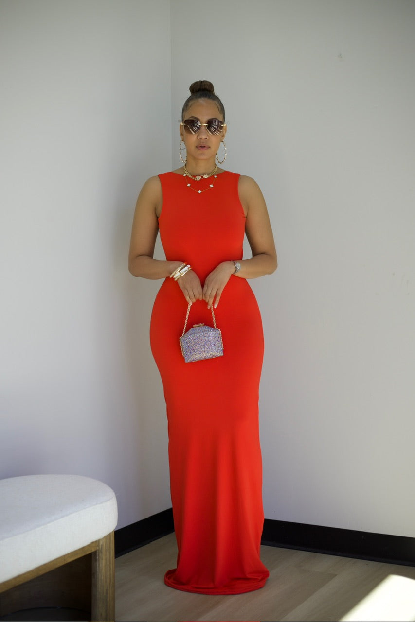 Bringing Sexy Back Maxi Dress - Orange