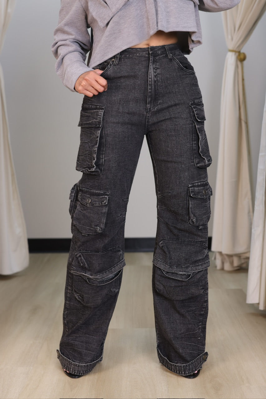 Halo Cargo Jeans - Black (06)