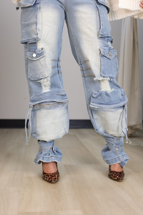 Halo Cargo Jeans - Blue (32)