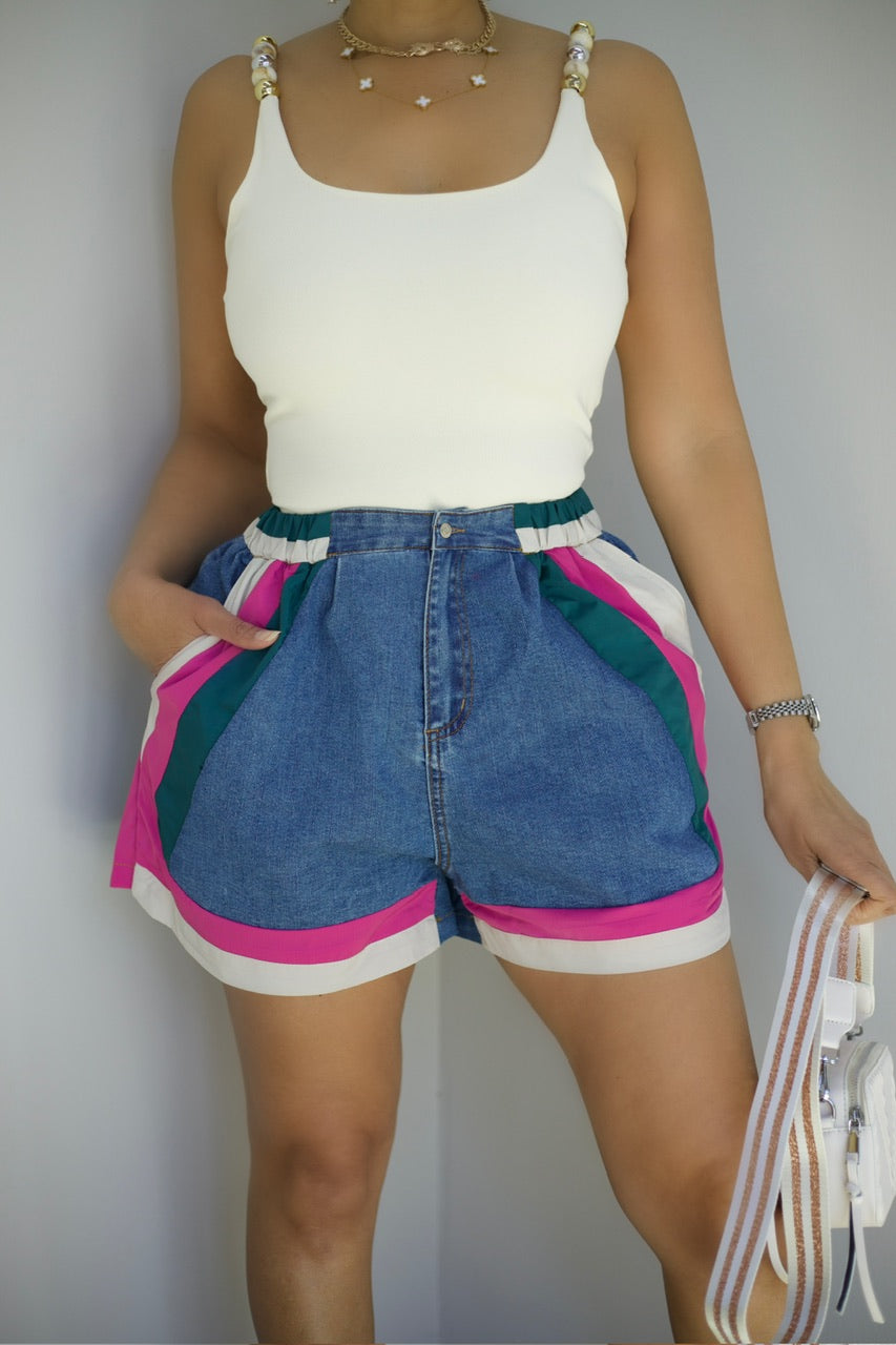 Josie Stripe Shorts - Pink