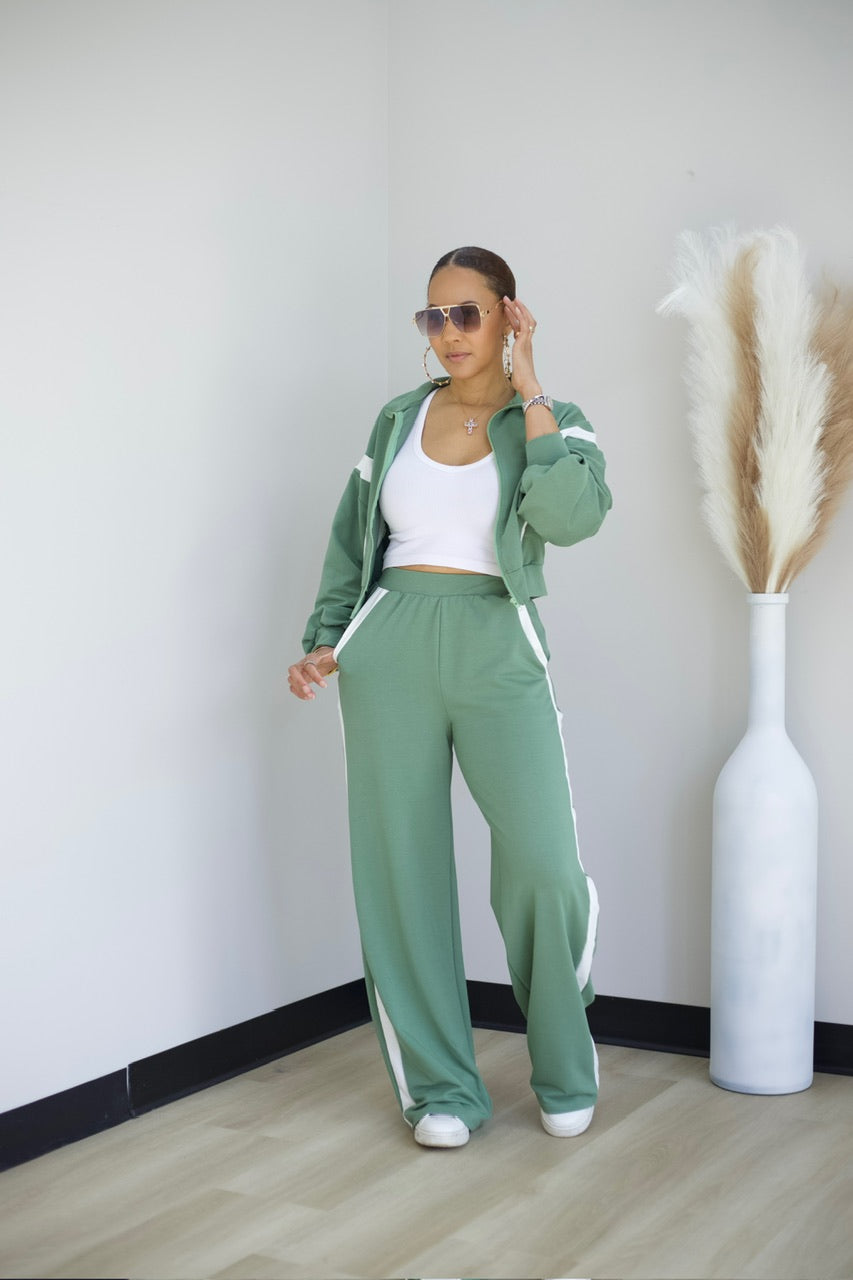 Bria Jogger Set - Sage (08)