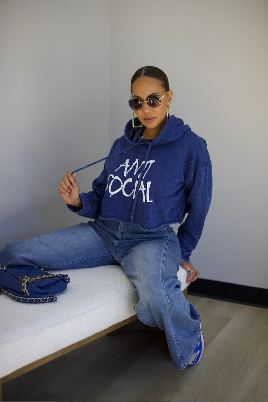 Anti Social Sweatshirt - Blue (39)