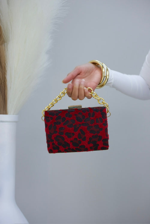 Leopard Lounge Bag - Red