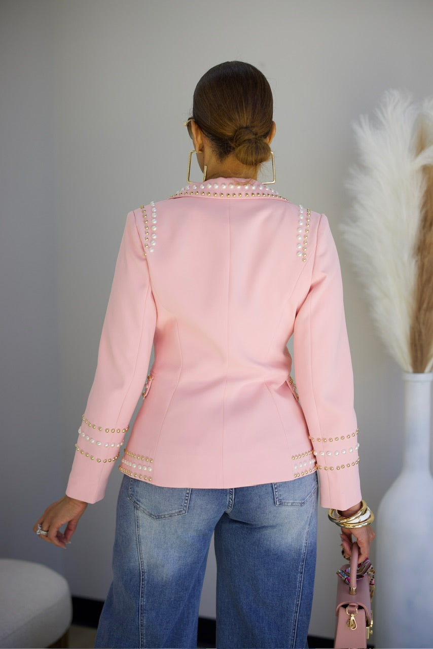 Sophia Blazer - Blush Pink