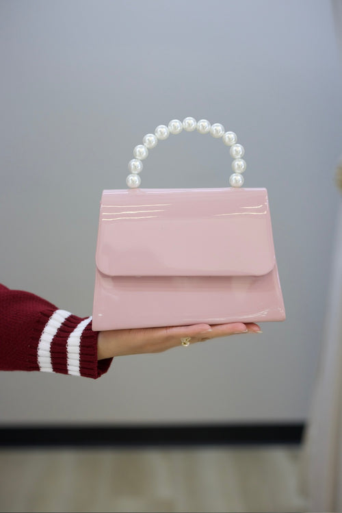 Girls Loves Pearls Bag - Pink