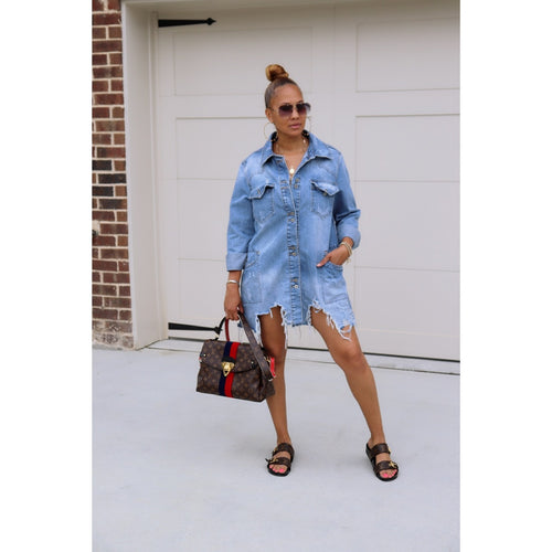 Denim In Distressed Dress (F)